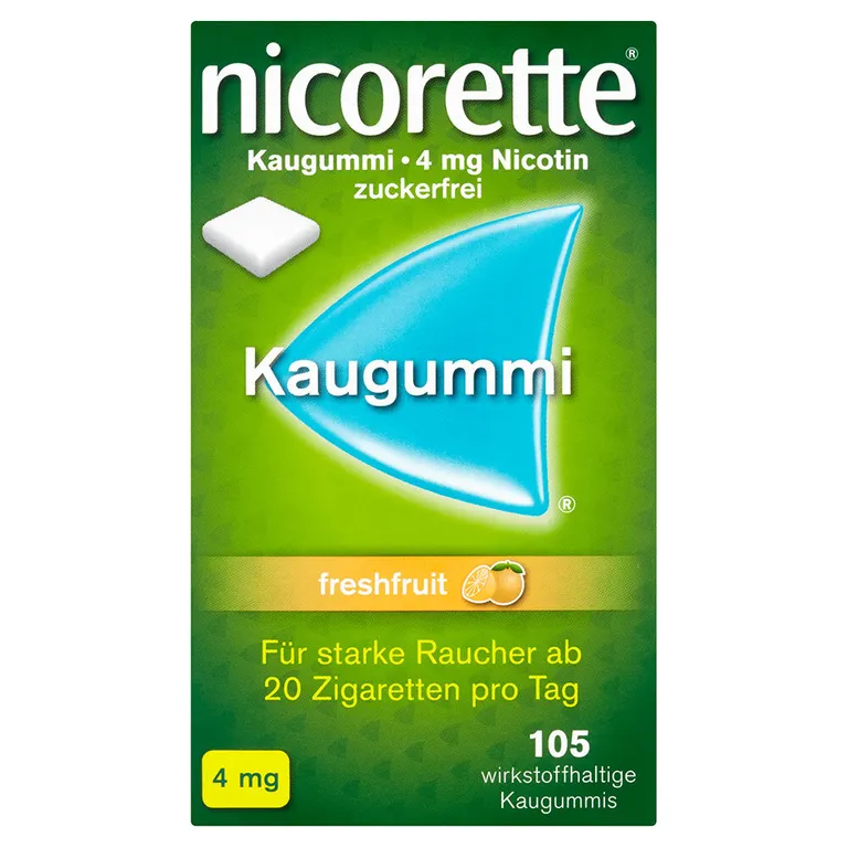 Nicorette Freshfruit 4 mg - Kaugummi zur Raucherentwöhnung Nicorette Freshfruit 4 mg - Kaugummi zur Raucherentwöhnung