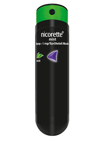 Nicorette Mint Spray 1 mg/Sprühstoß Spray zur Anwendung in der Mundhöhle, Lösung