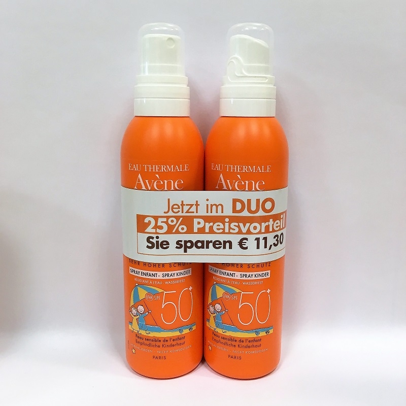 duokinderlsf50f8CvRRr4Kec2w Avène Kinder-Sonnenspray 50+ DUO Pack